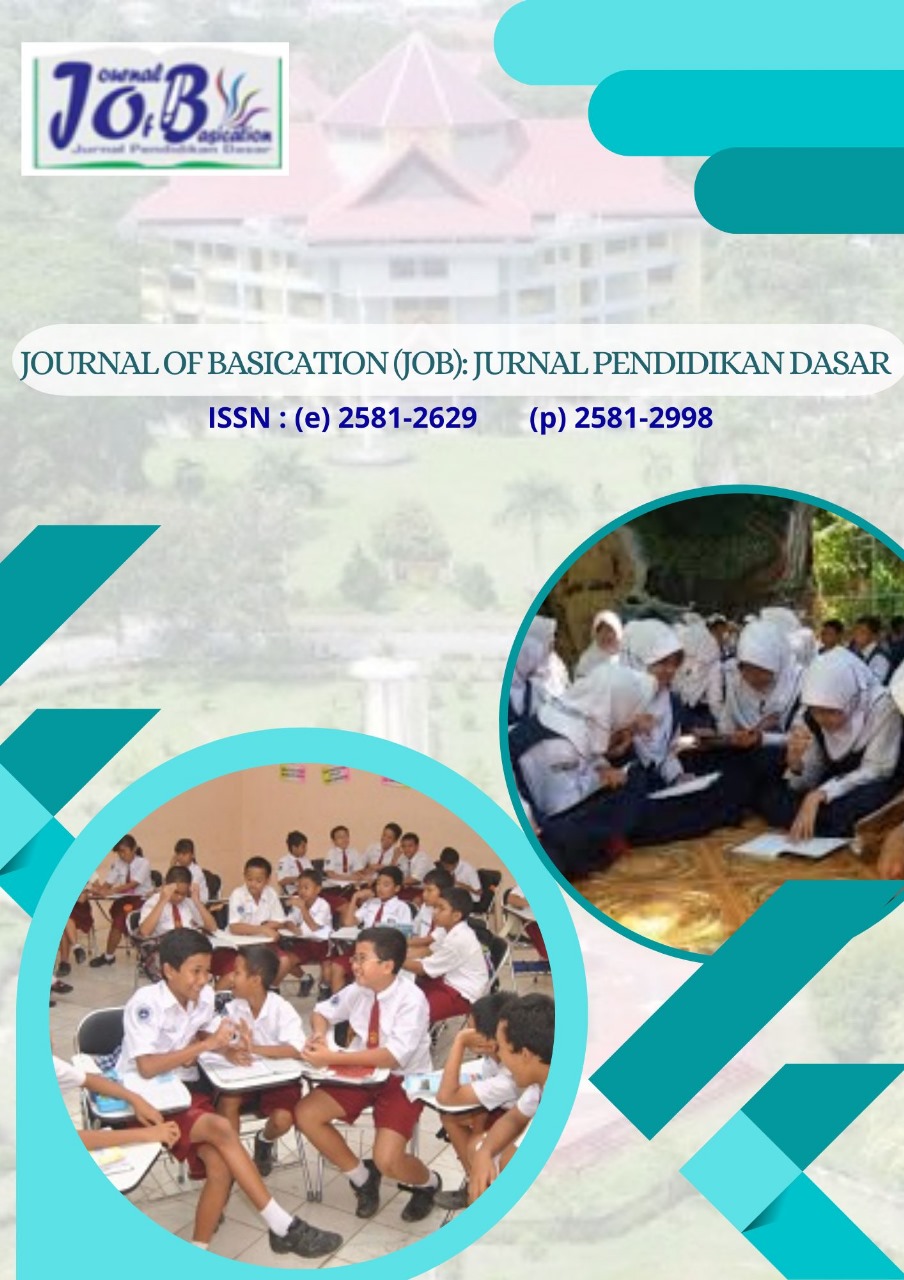 					View Vol. 7 No. 1 (2023): Journal of Basication (JOB) : Jurnal Pendidikan Dasar
				